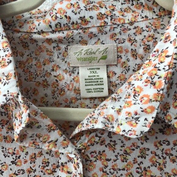WRANGLER LIGHT WEIGHT FLORAL TOP 3X - Picture 3 of 5